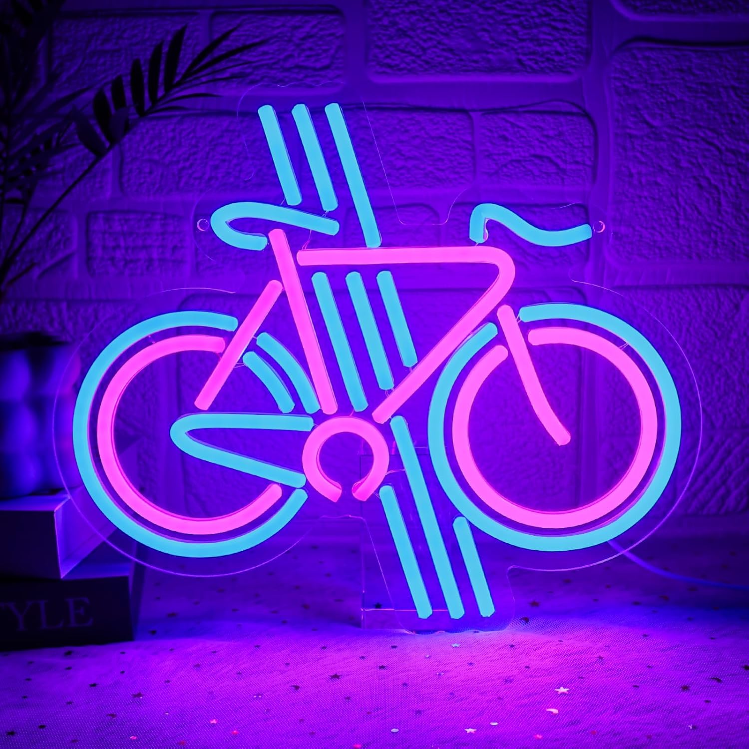 Bike Neon Sign Dimmable Bicycl - Home Gym Neon Sign review and price