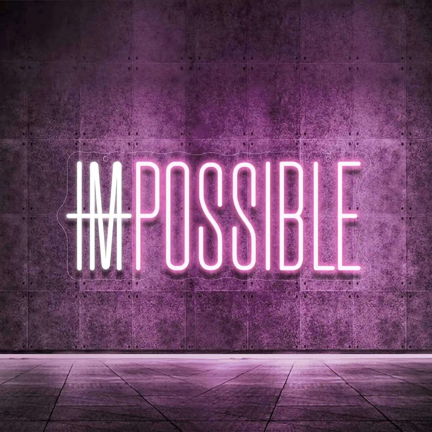 I'm Possible Neon Sign Party D - Home Gym Neon Sign review and price
