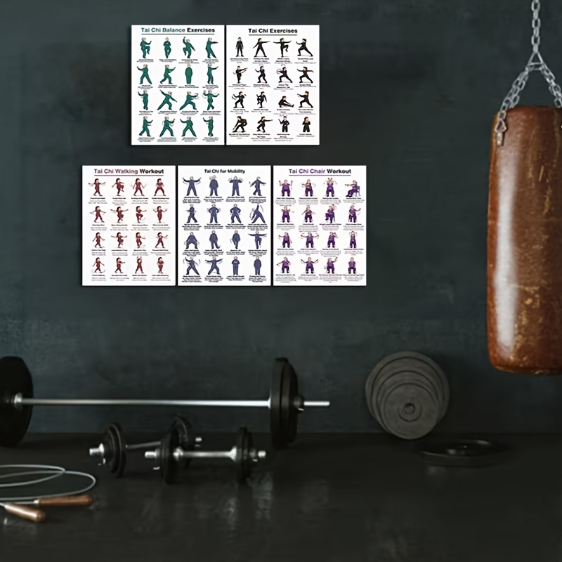 A4 Size 5pcs Tai Chi Workout S - Home Gym Routine review and price