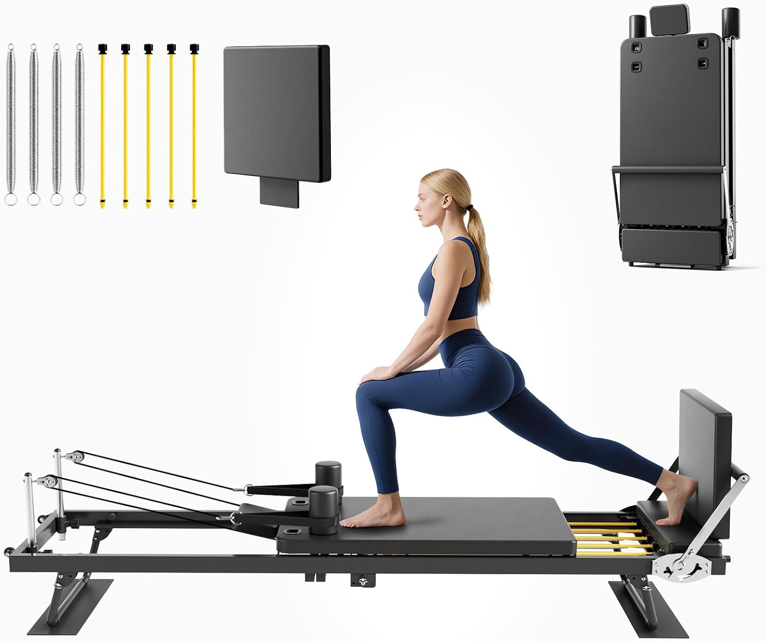 Foldable Pilates Reformer Mach - Home Gym Equipment Set review and price
