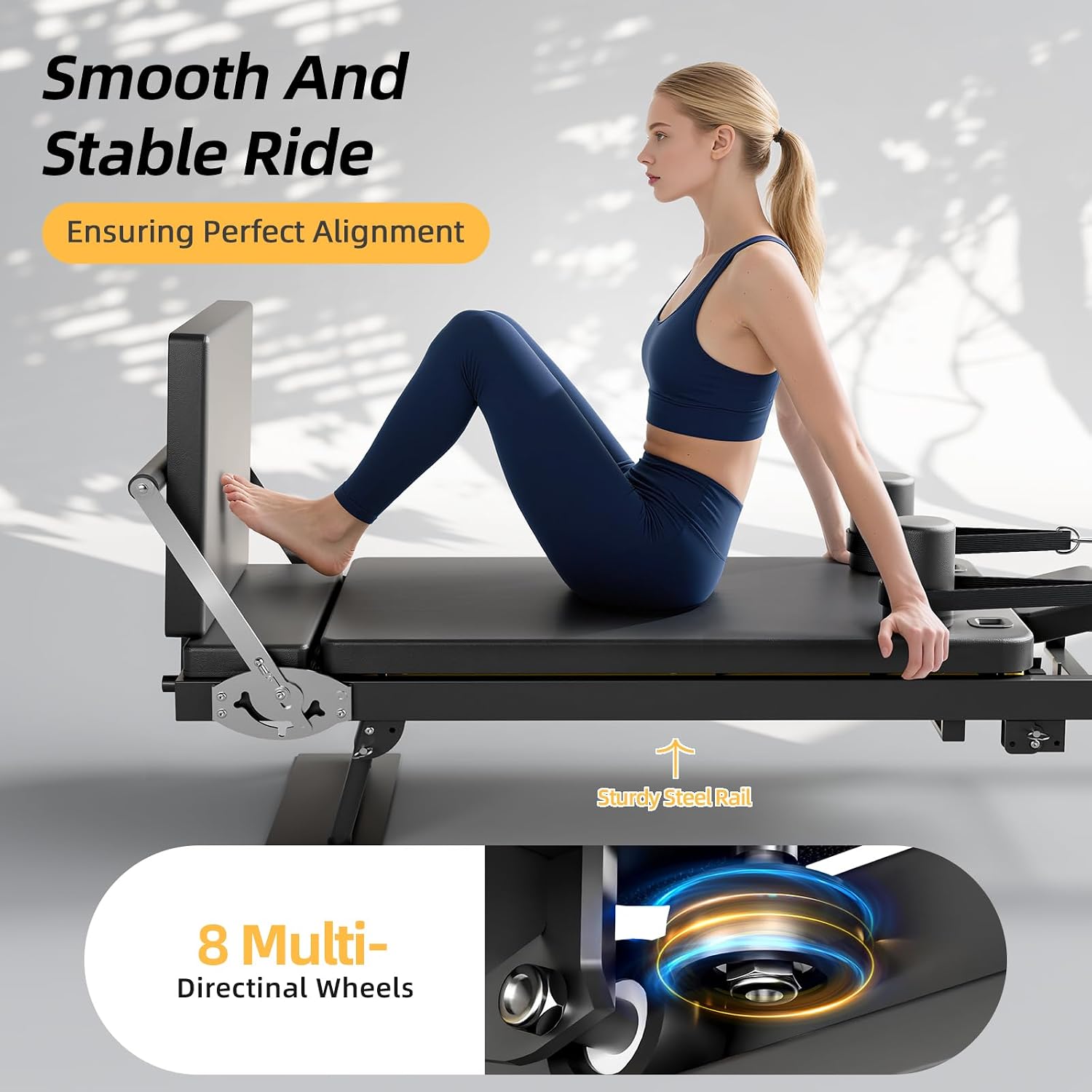 Foldable Pilates Reformer Mach - Home Gym Equipment Set review and price