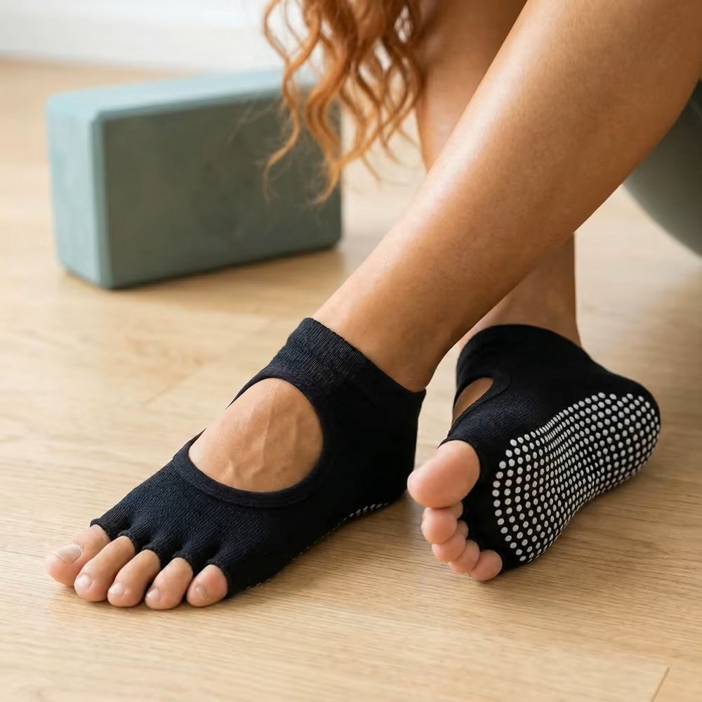 Backless Five Toe Yoga Socks O - Home Gym Yoga review and price